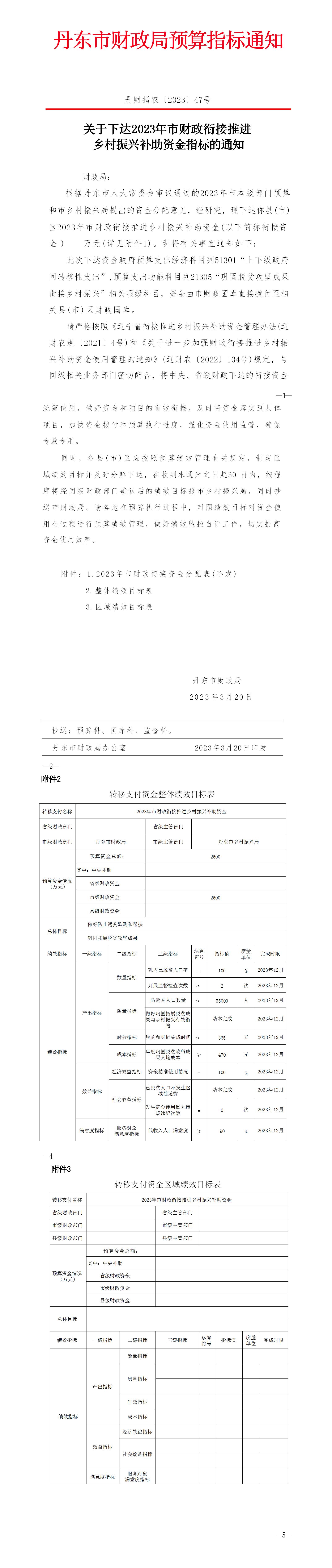 丹财指农〔2023〕47号 关于下达2023年市财政衔接推进乡村振兴补助资金指标的通知_01.jpg